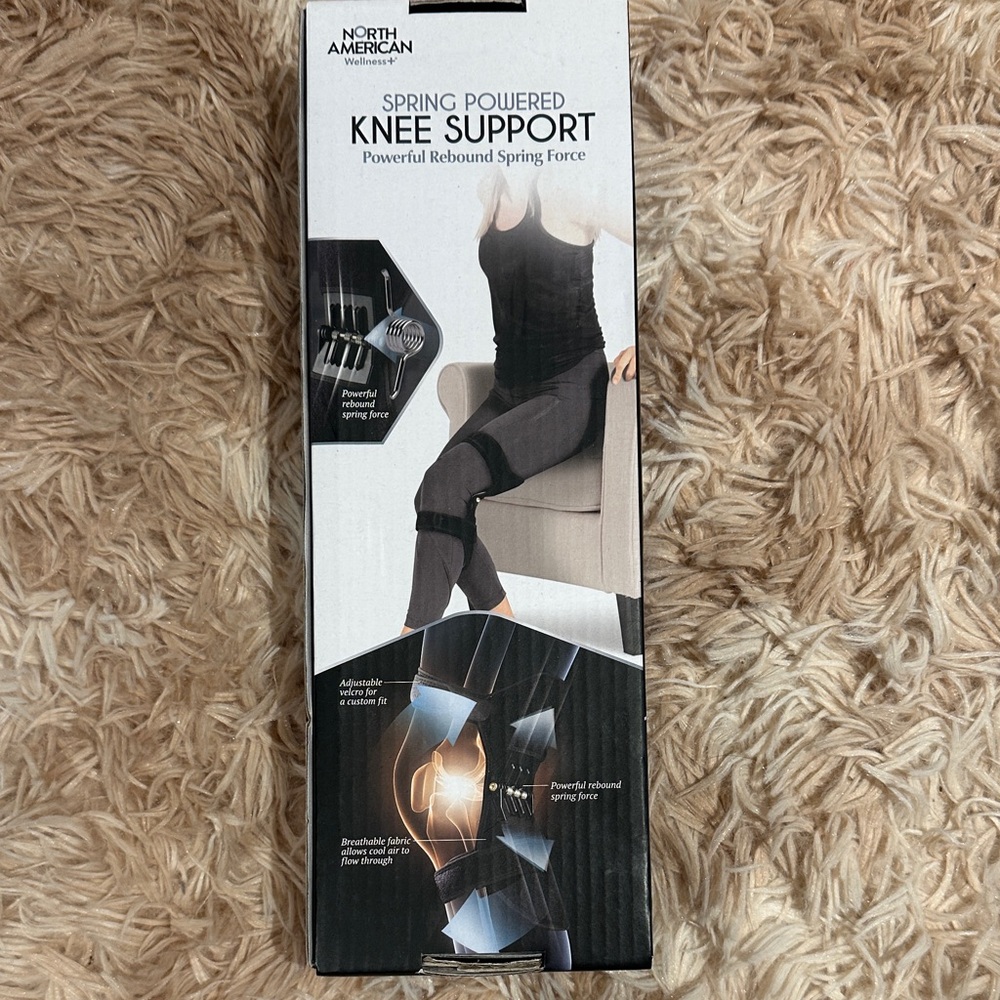 Spring Powered Knee Support - Black